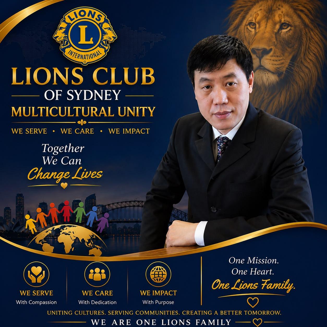 Daniel Du — Charter Member, Lions Club of Sydney Multicultural Unity